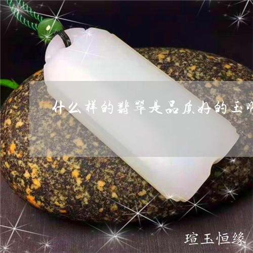 什么样的翡翠是品质好的玉啊/2023100675271