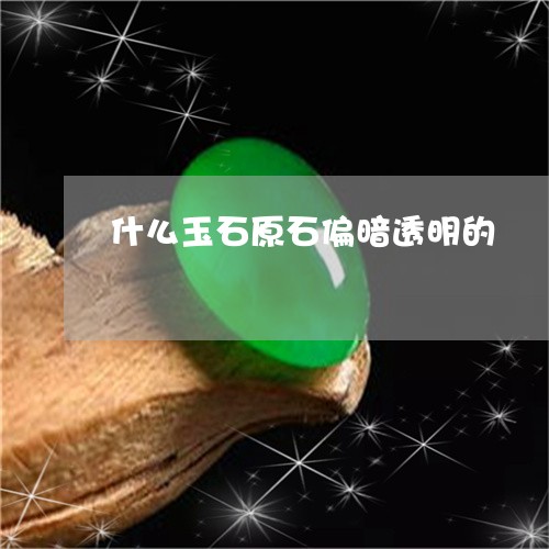 什么玉石原石偏暗透明的/2023071382714