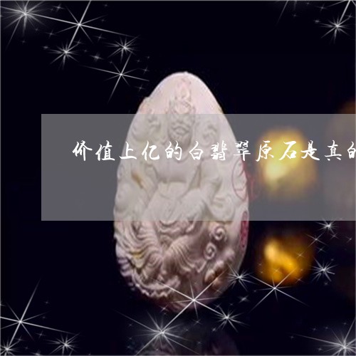 价值上亿的白翡翠原石是真的吗/2023120402038