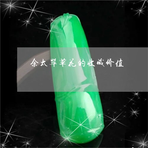 佘太翠草花的收藏价值/2023051136561