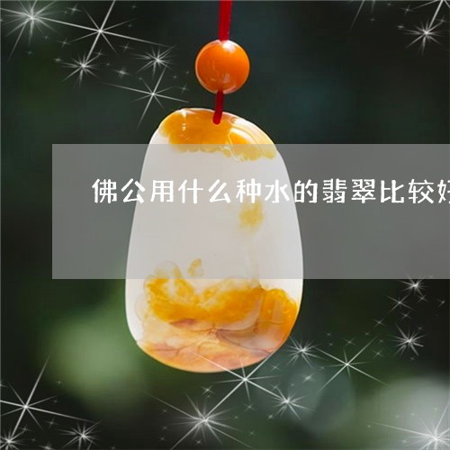 佛公用什么种水的翡翠比较好/2023100683847