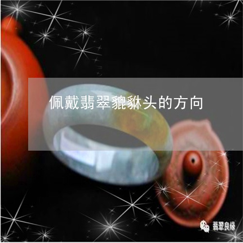 佩戴翡翠貔貅头的方向/2023082472917