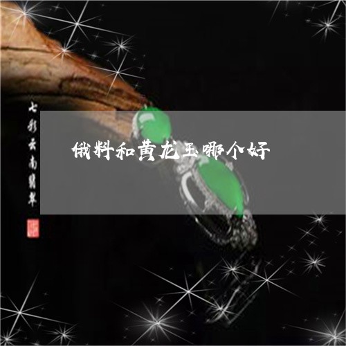 俄料和黄龙玉哪个好/2023111652747