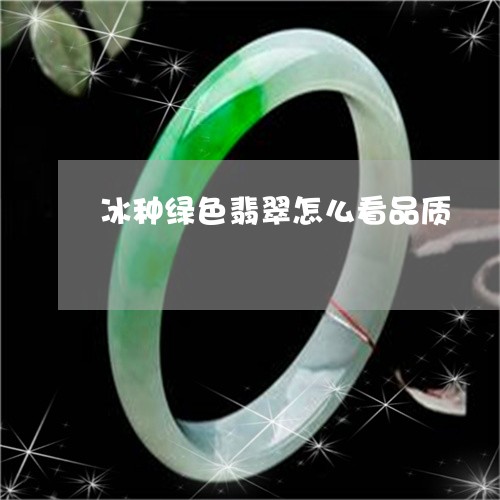 冰种绿色翡翠怎么看品质/2023071391137