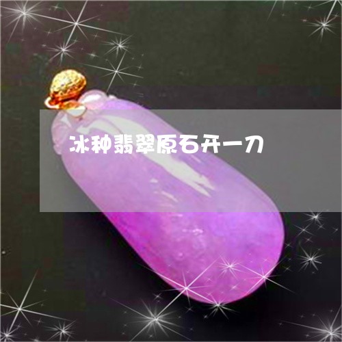 冰种翡翠原石开一刀/2023033095837