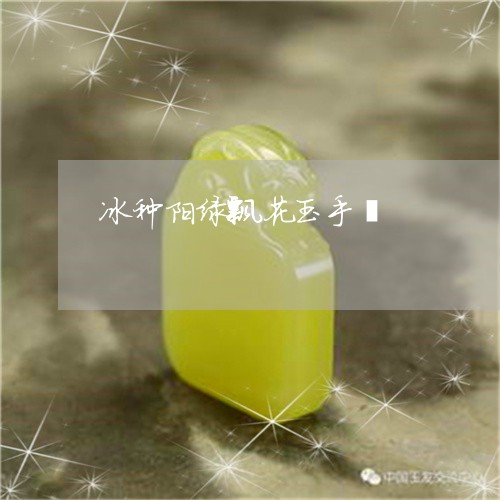 冰种阳绿飘花玉手镯/2023033123726