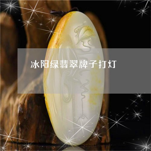 冰阳绿翡翠牌子打灯/2023033084238