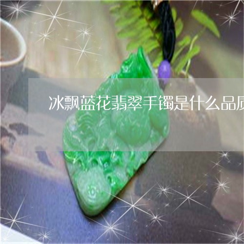 冰飘蓝花翡翠手镯是什么品质/2023112508069