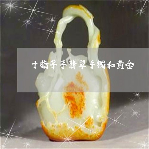 十指芊芊翡翠手镯和黄金/2023052557270