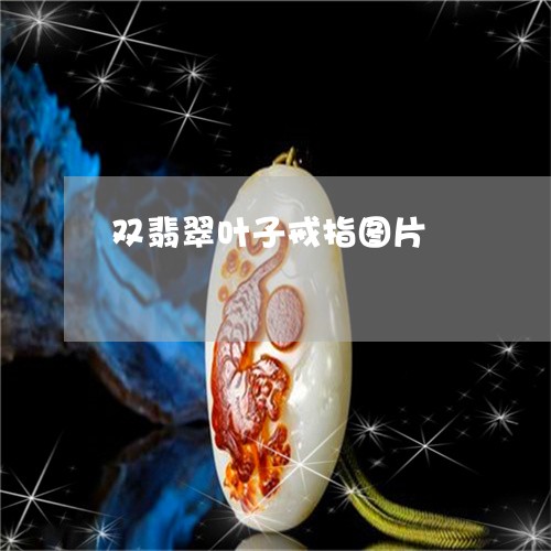 双翡翠叶子戒指图片/2023083047192