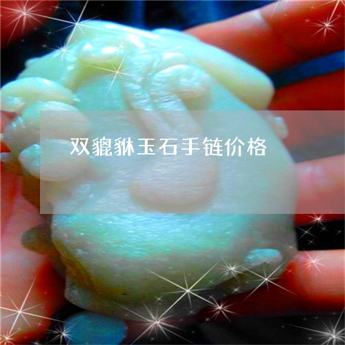 双貔貅玉石手链价格/2023121824716