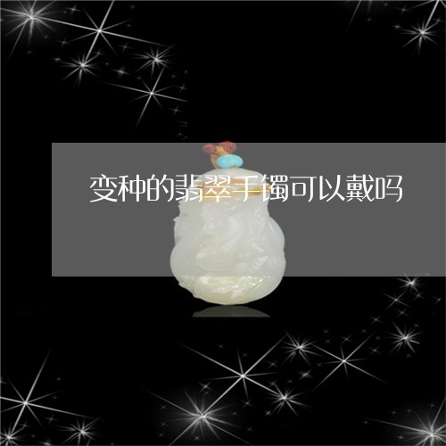 变种的翡翠手镯可以戴吗/2023052693715