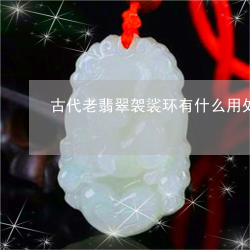 古代老翡翠袈裟环有什么用处/2023100538371