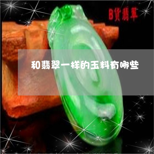 和翡翠一样的玉料有哪些/2023110875039