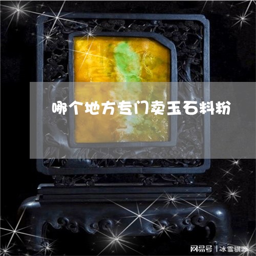 哪个地方专门卖玉石料粉/2023052574047