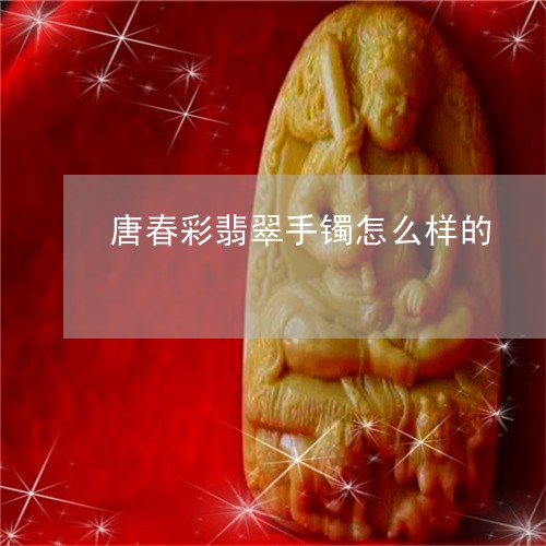 唐春彩翡翠手镯怎么样的/2023110825837