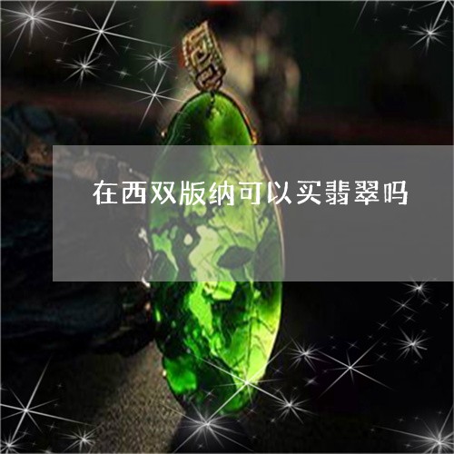 在西双版纳可以买翡翠吗/2023052693826