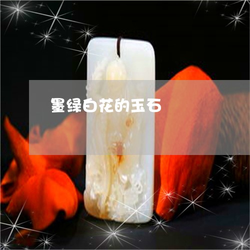 墨绿白花的玉石/2023062580593