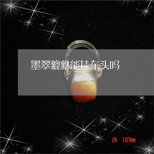 墨翠貔貅能挂车头吗/2023121804025