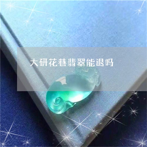 大研花巷翡翠能退吗/2023121857269