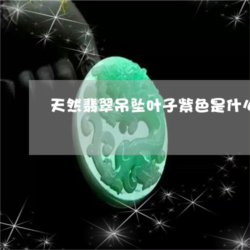 天然翡翠吊坠叶子紫色是什么/2023112594936