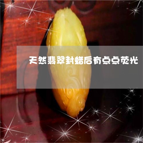 天然翡翠封蜡后有点点荧光/2023092306269