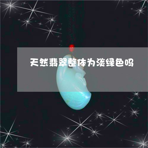 天然翡翠整体为淡绿色吗/2023110771815