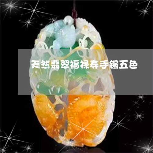 天然翡翠福禄寿手镯五色/2023041698305