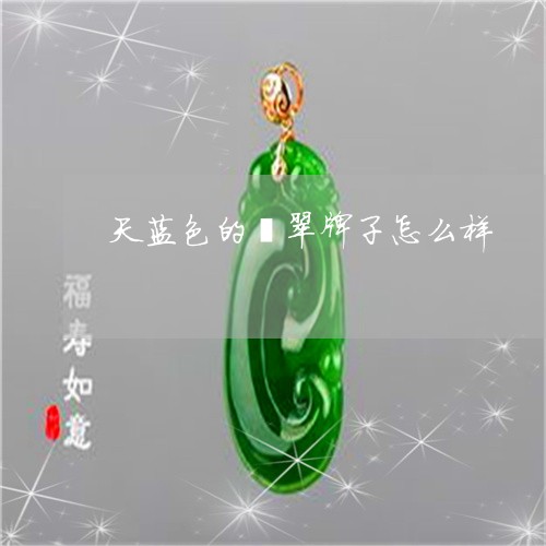 天蓝色的翡翠牌子怎么样/2023110709362