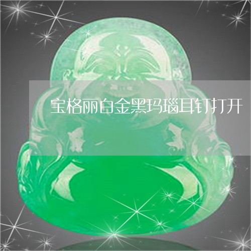 宝格丽白金黑玛瑙耳钉打开/2023080159504