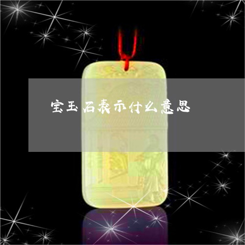 宝玉石表示什么意思/2023121616381