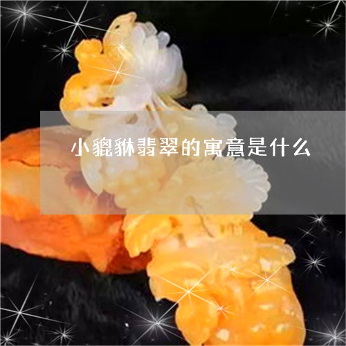 小貔貅翡翠的寓意是什么/2023110650580