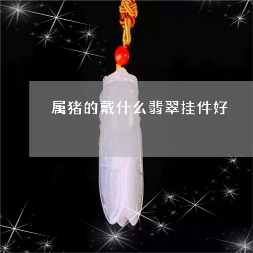 属猪的戴什么翡翠挂件好/2023110655348