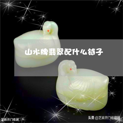 山水牌翡翠配什么链子/2023051156248