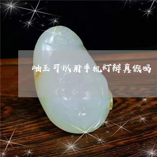 岫玉可以用手机灯辨真假吗/2023080209291