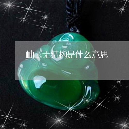 岫玉无结构是什么意思/2023051122503