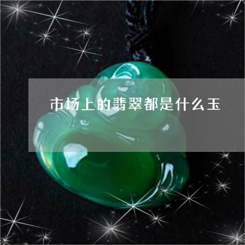 市场上的翡翠都是什么玉/2023091495949