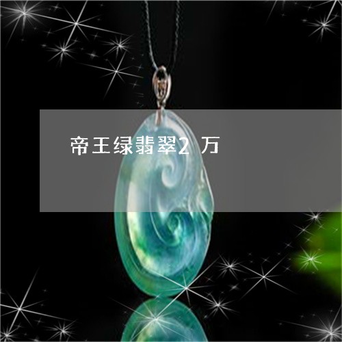 帝王绿翡翠2万/2023062488289