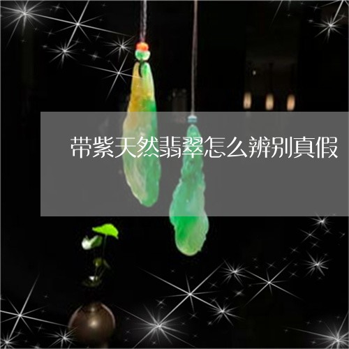 带紫天然翡翠怎么辨别真假/2023080111404