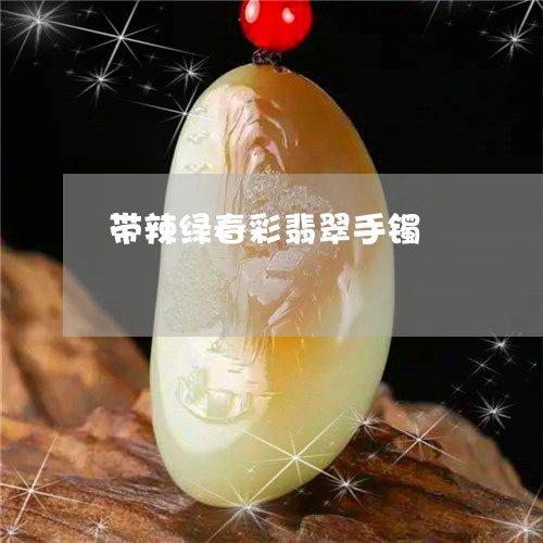 带辣绿春彩翡翠手镯/2023120414049