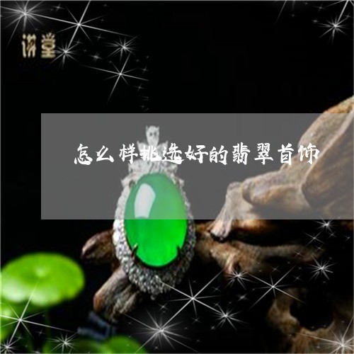 怎么样挑选好的翡翠首饰/2023110696059