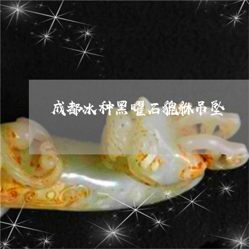 成都冰种黑曜石貔貅吊坠/2023091223594