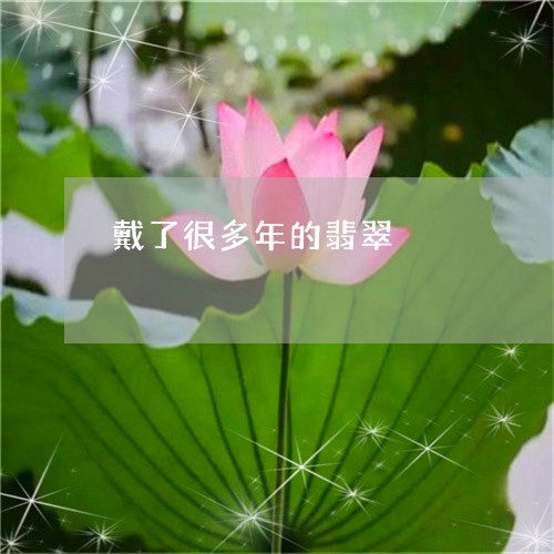 戴了很多年的翡翠/2023122007937