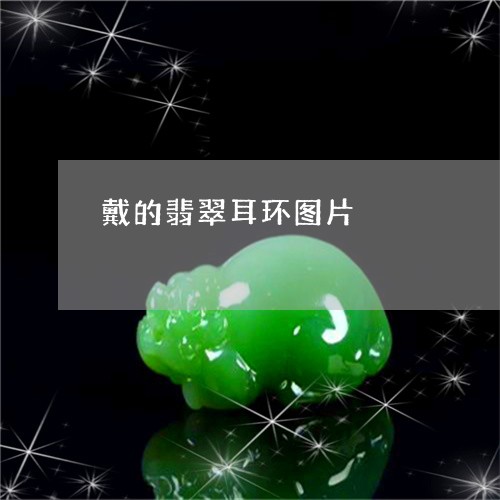 戴的翡翠耳环图片/2023122019273