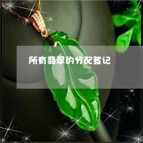 所有翡翠的分配登记/2023032102804