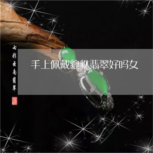 手上佩戴貔貅翡翠好吗女/2023052263727