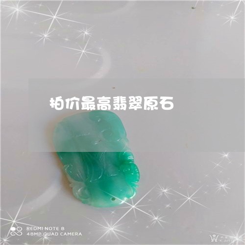 拍价最高翡翠原石/2023122019370