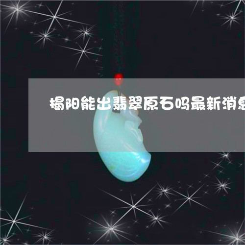 揭阳能出翡翠原石吗最新消息/2023112440491