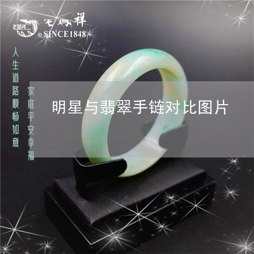 明星与翡翠手链对比图片/2023070976250