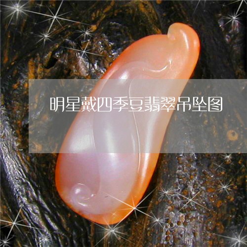 明星戴四季豆翡翠吊坠图/2023070939462